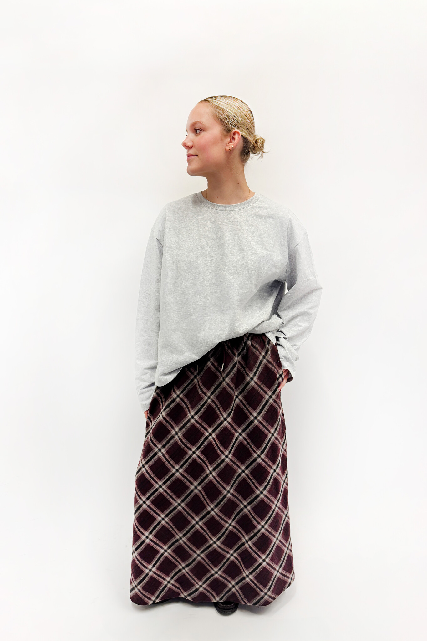 MM Olly Skirt Bordeaux Check TU