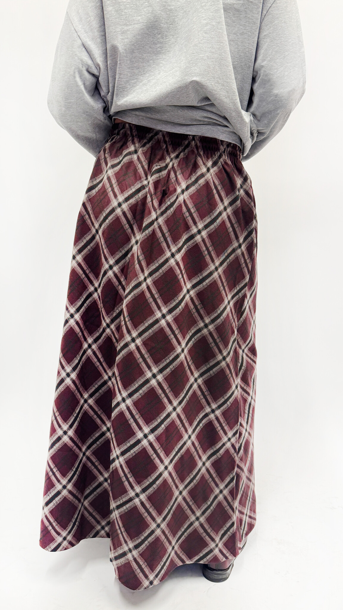 MM Olly Skirt Bordeaux Check TU