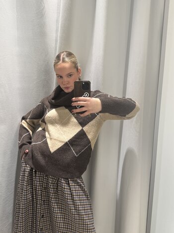 MM Melis Pull Checkered Brown TU