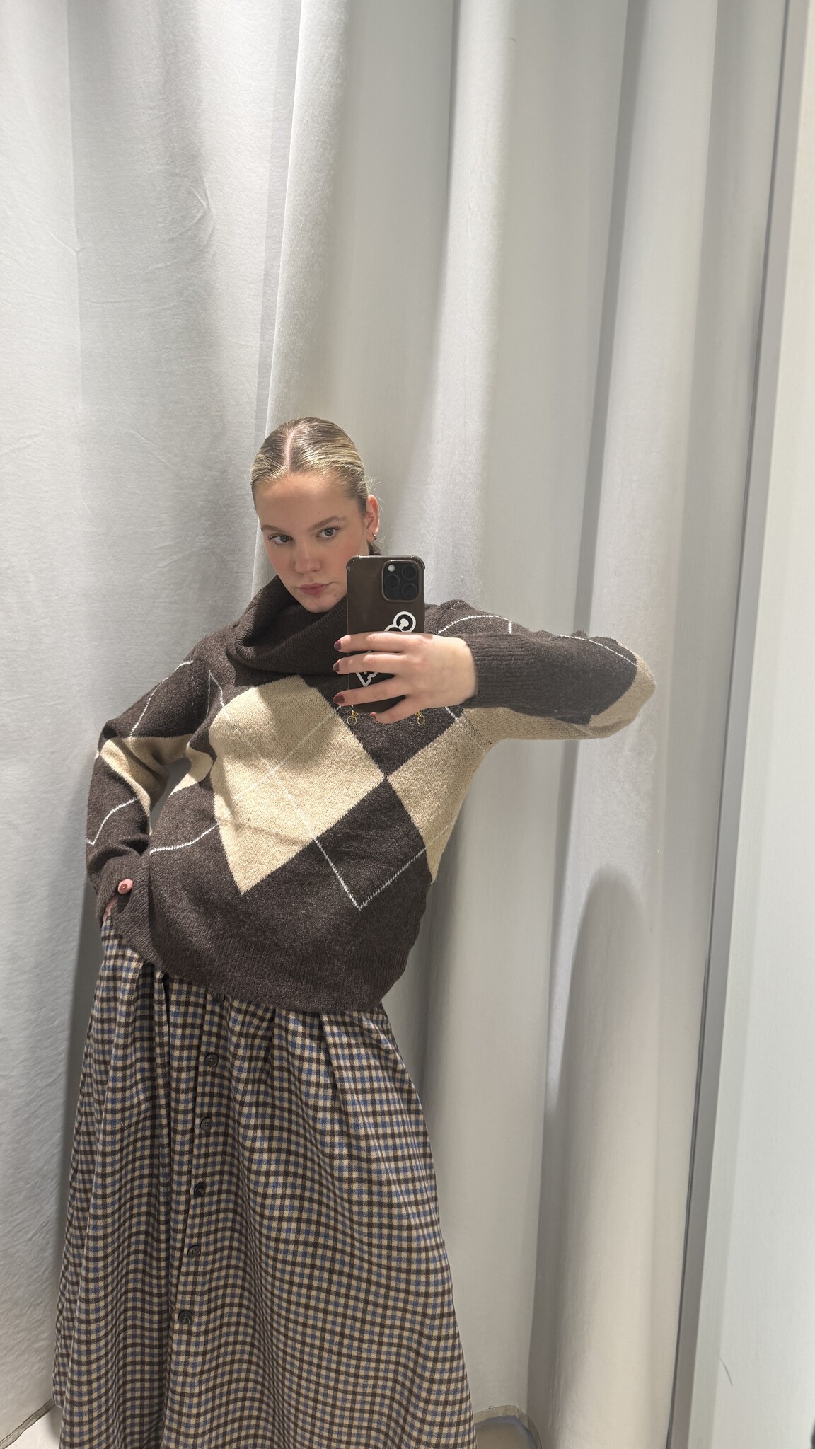 MM Melis Pull Checkered Brown TU