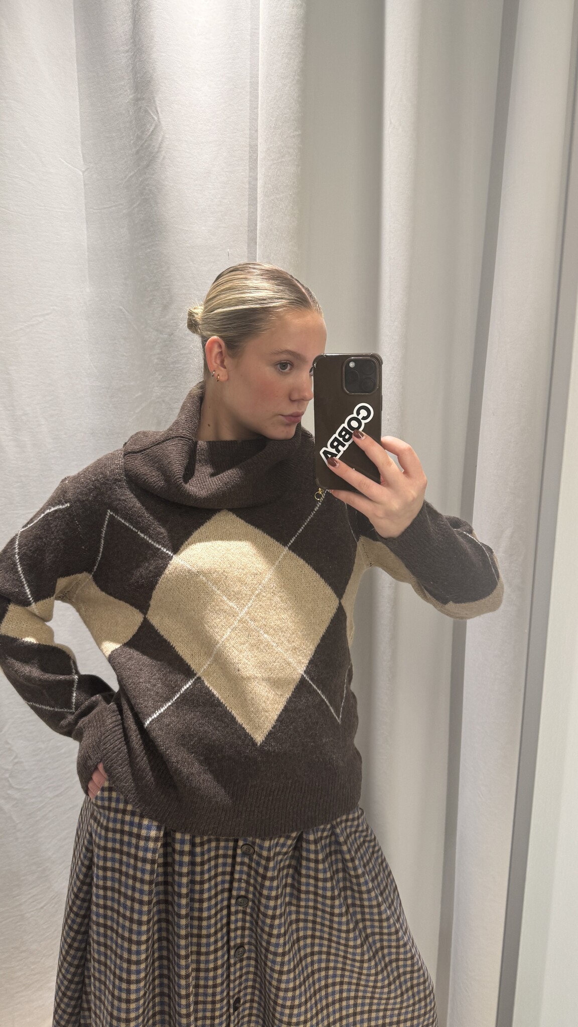 MM Melis Pull Checkered Brown TU