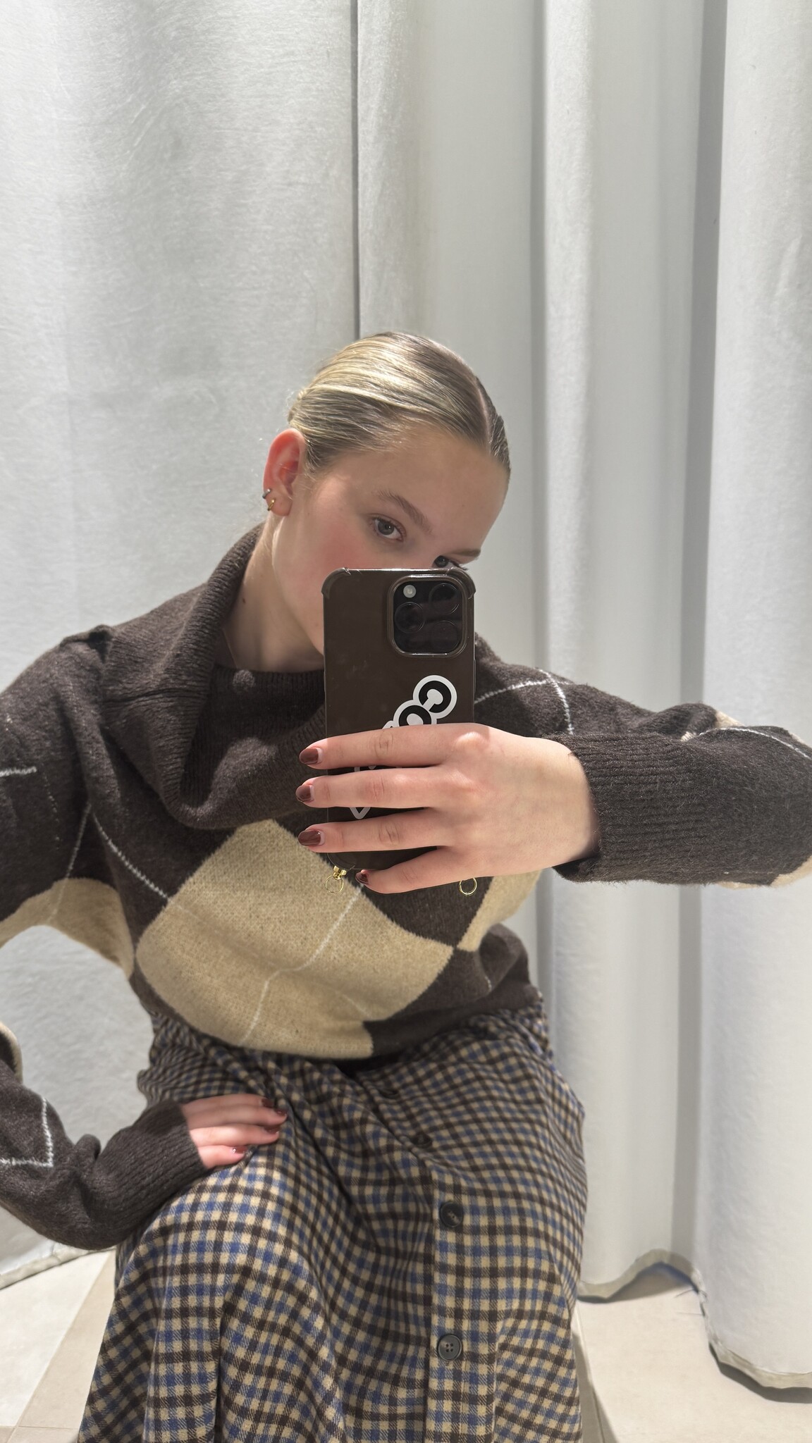 MM Melis Pull Checkered Brown TU