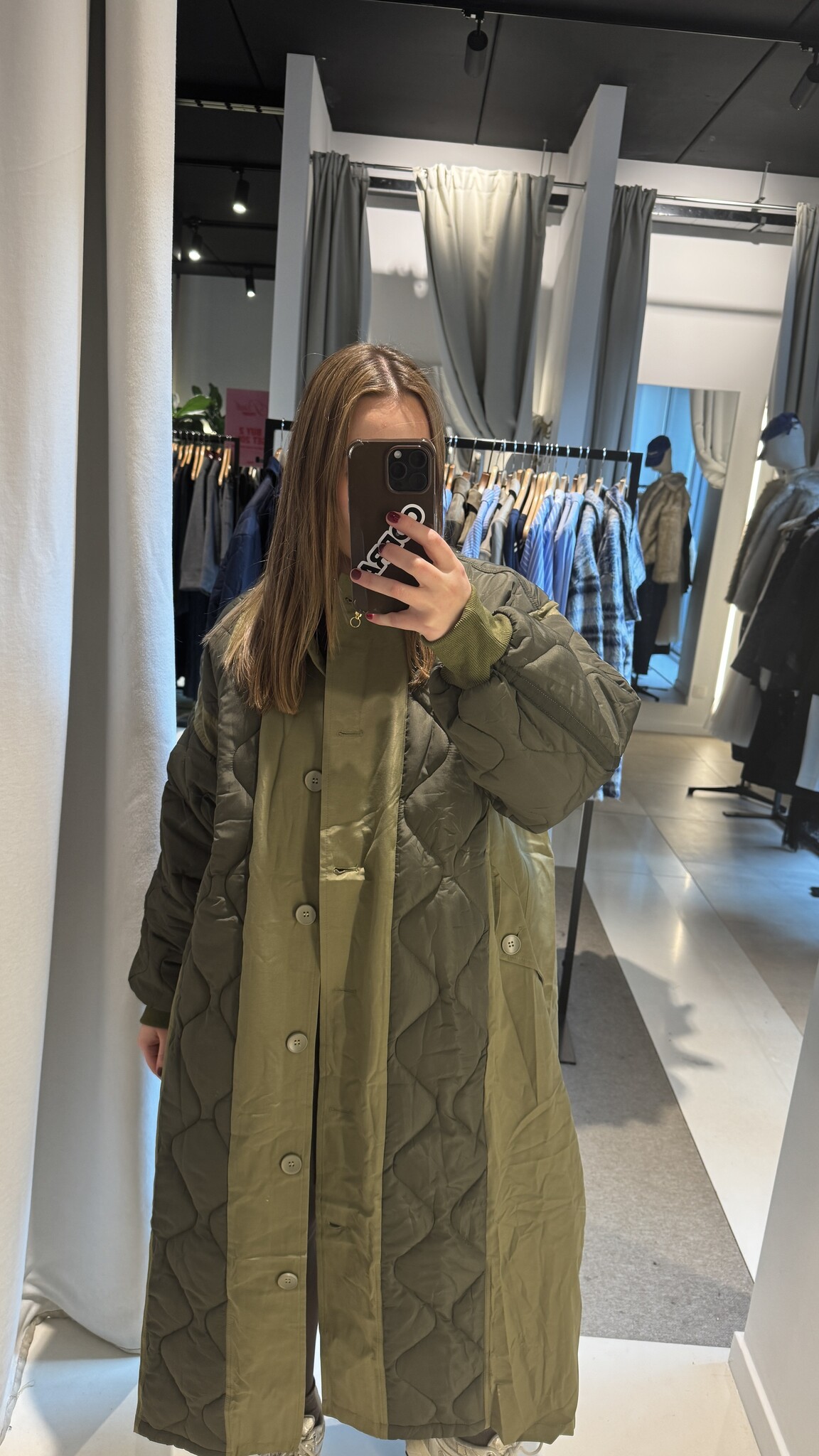 MM Penny Long Jacket Khaki TU