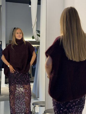 MM Turtle Mohair Pull Bordeaux