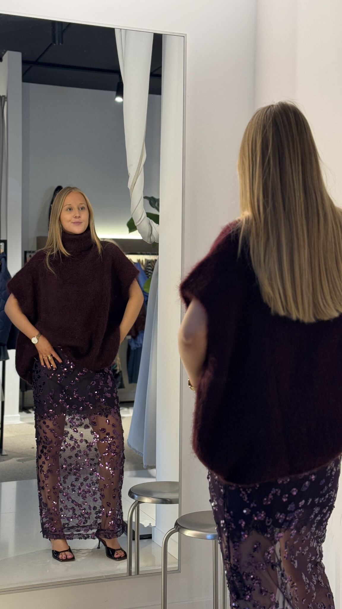 MM Turtle Mohair Pull Bordeaux