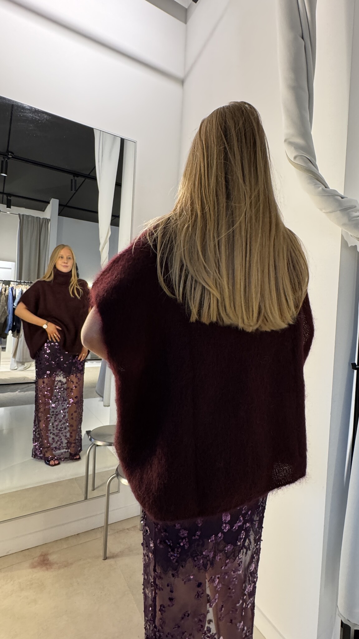 MM Turtle Mohair Pull Bordeaux