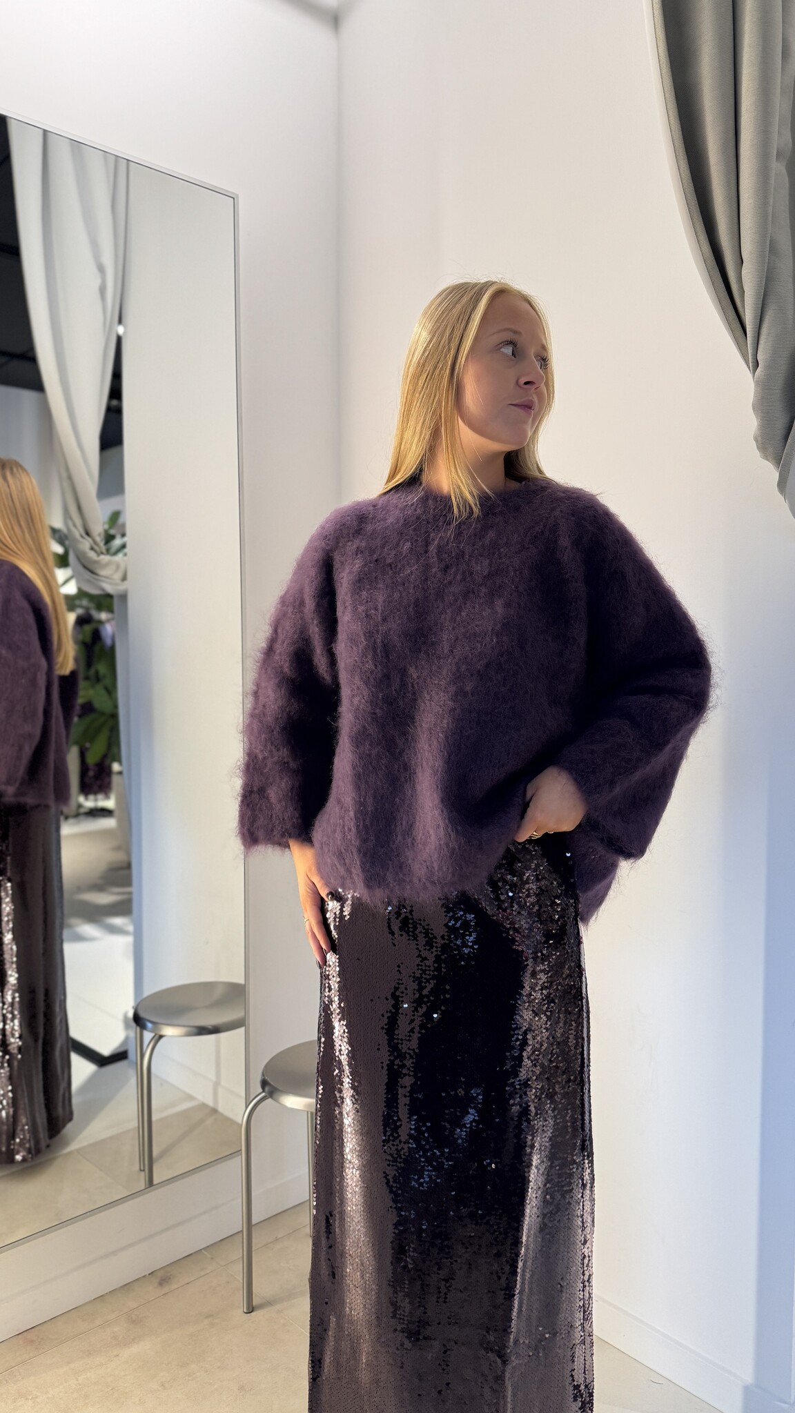 MM Anna Mohair Sweater Purple