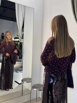 MM Polkadot longsleeve Bordeaux