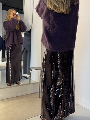 HARPER & YVE Leny Skirt Burgundy Glitter