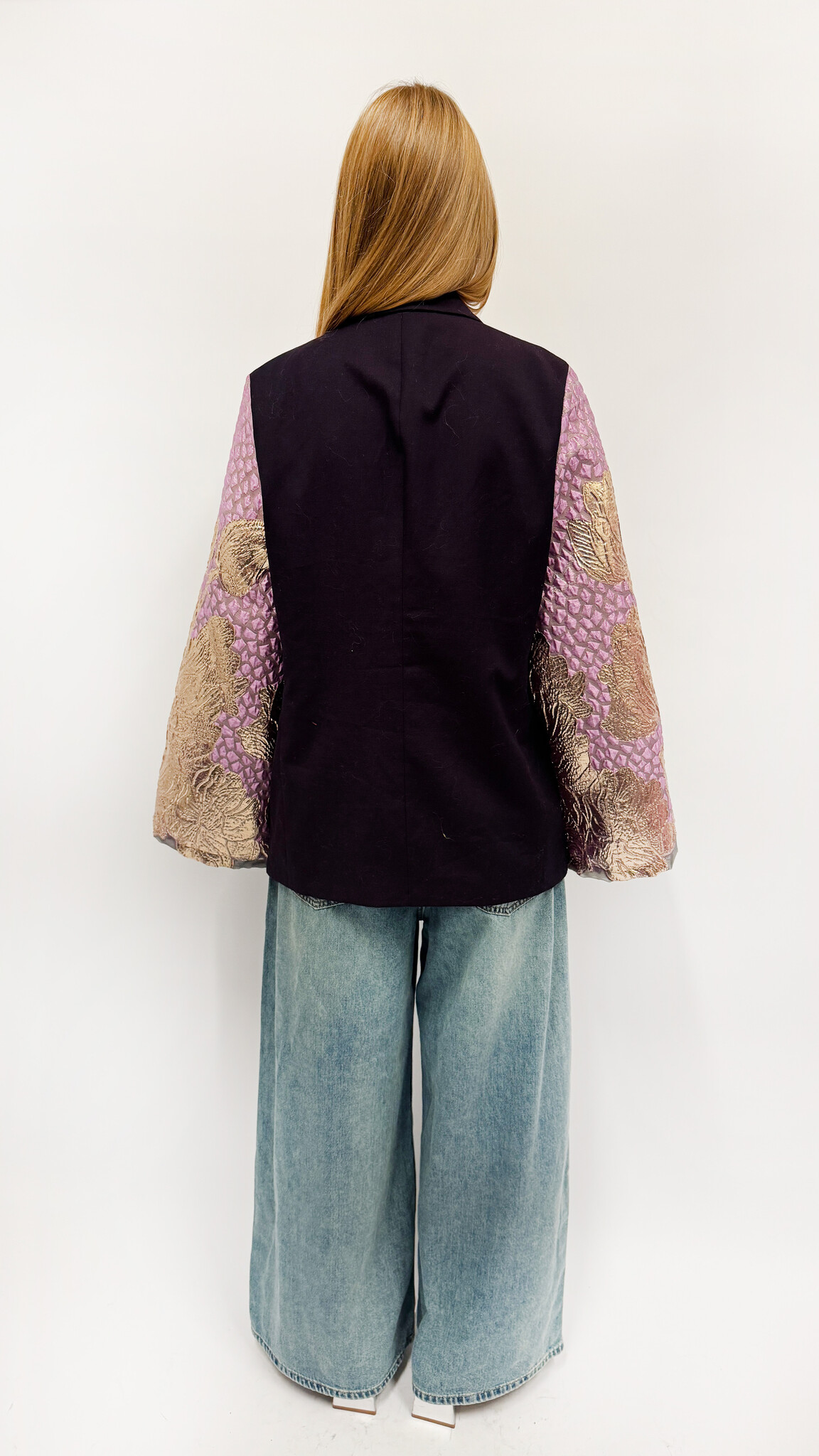 REBELLE Kimono Blazer Aubergine Pink S/M