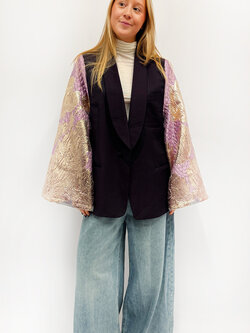 REBELLE Kimono Blazer Aubergine Pink S/M