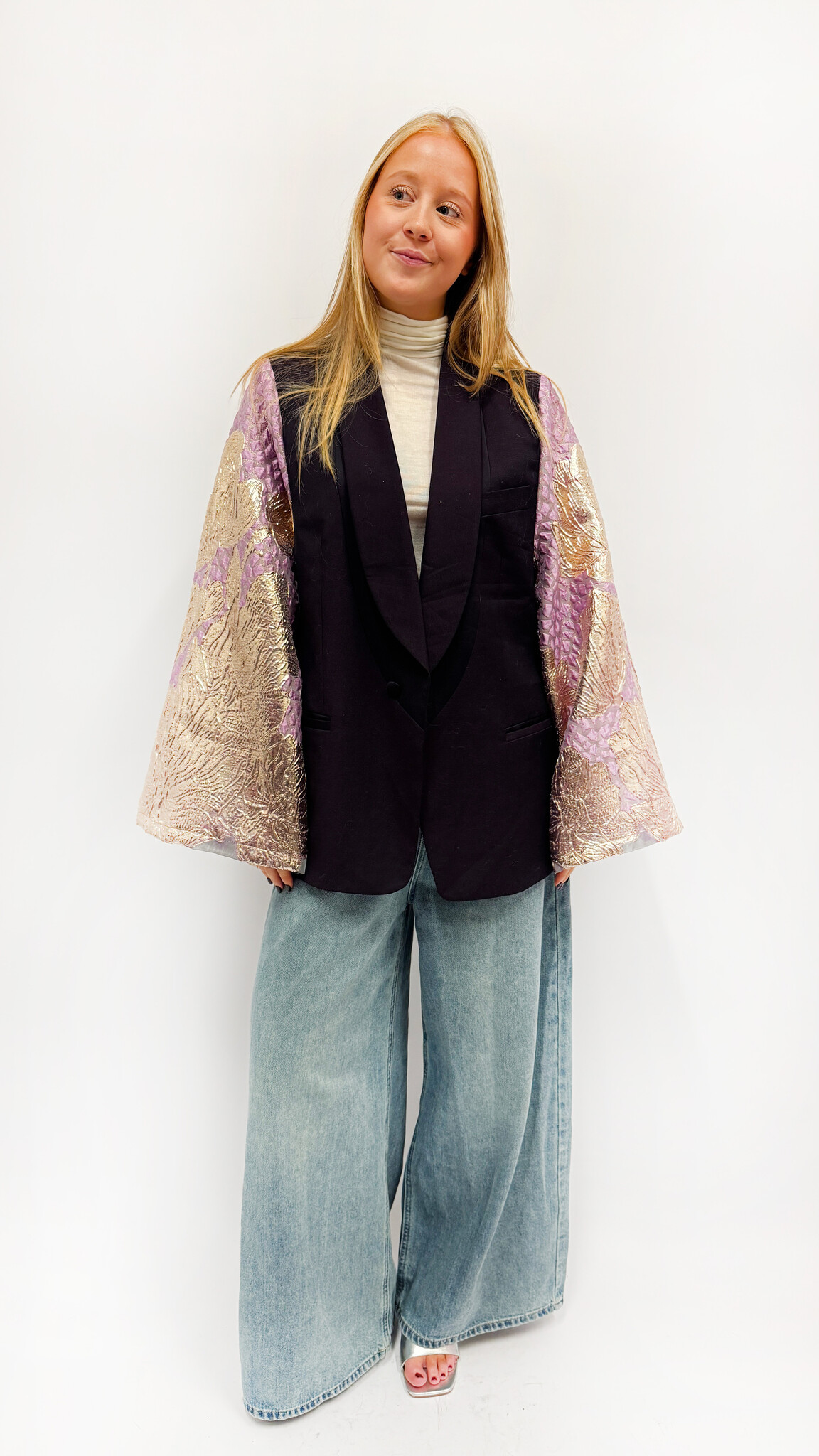 REBELLE Kimono Blazer Aubergine Pink S/M