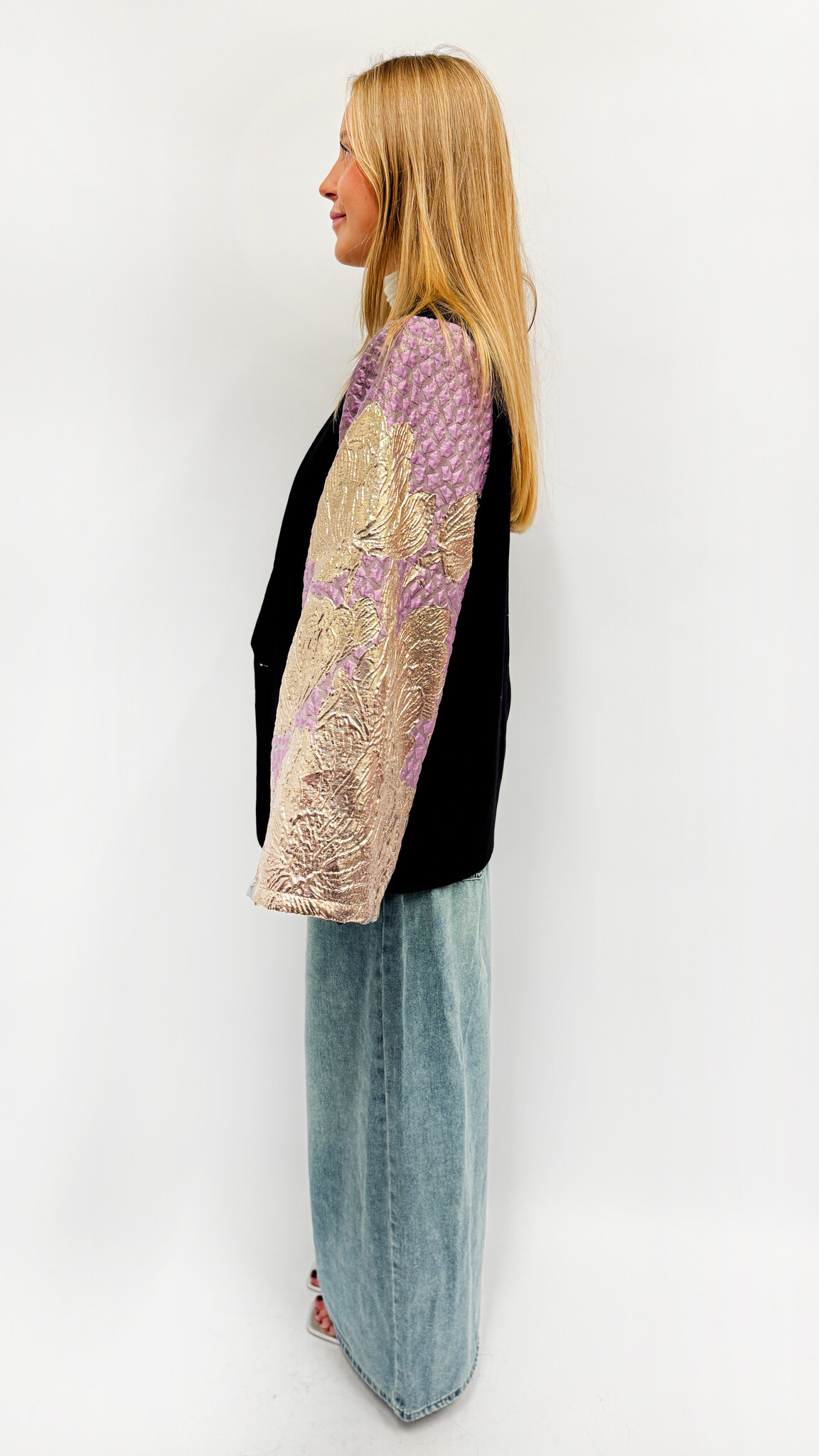 REBELLE Kimono Blazer Aubergine Pink S/M