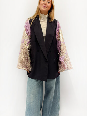 REBELLE Kimono Blazer Aubergine Pink M/L