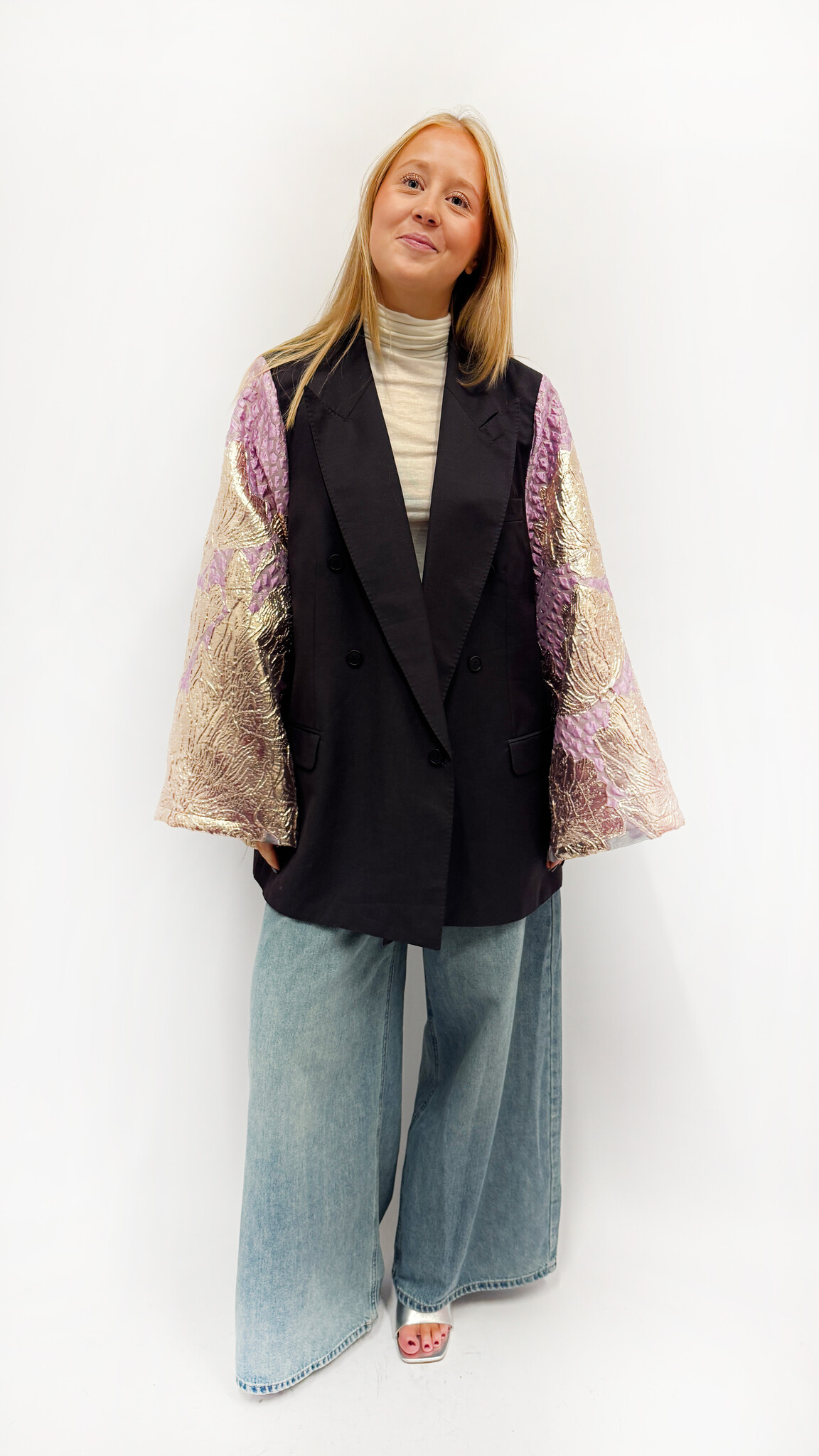 REBELLE Kimono Blazer Aubergine Pink M/L