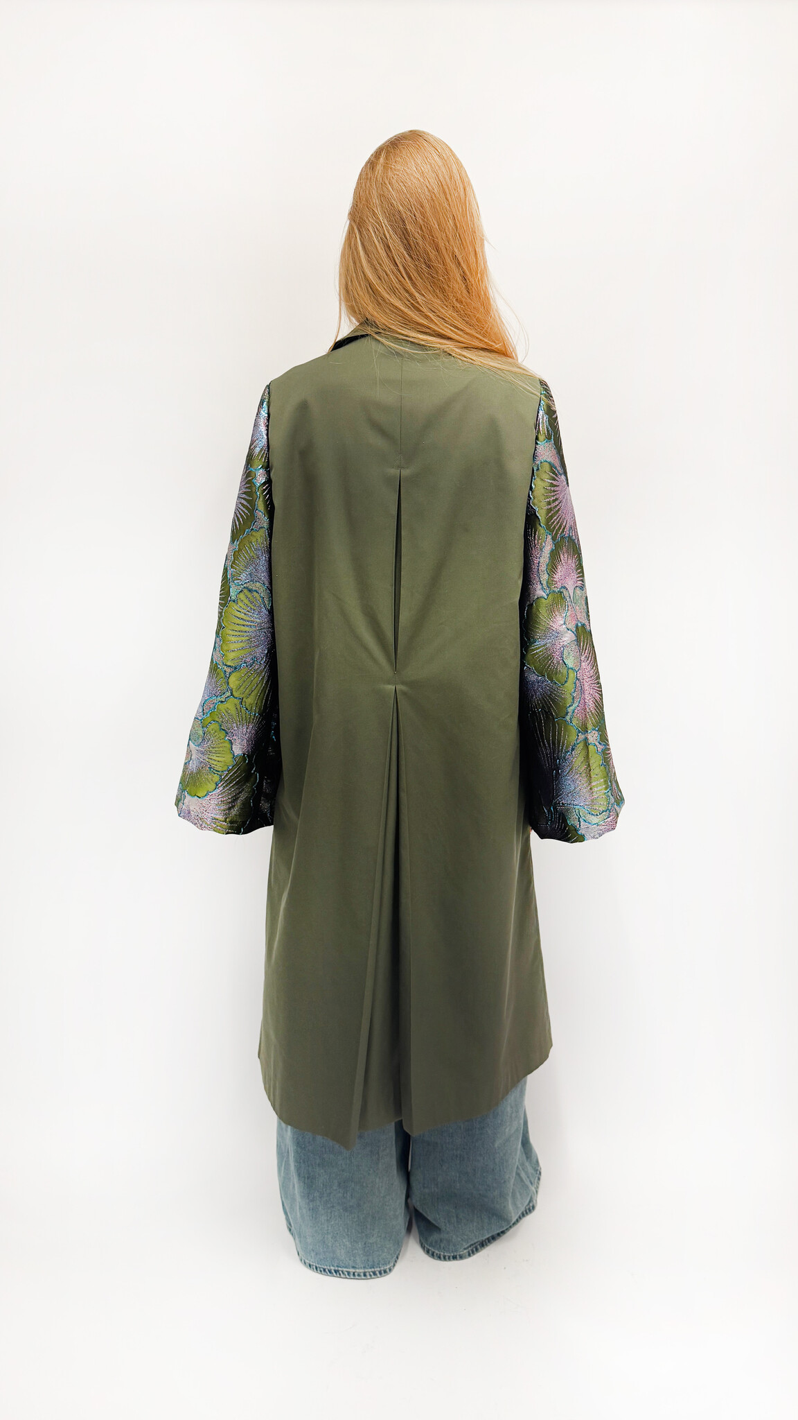 REBELLE Kimono Trenchcoat Khaki Purple S/M