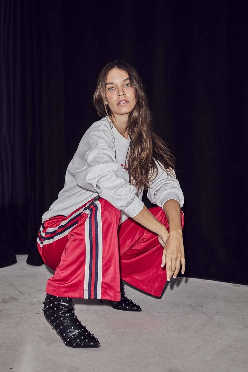 L'AMITIE Baggy RB Track Pants Red