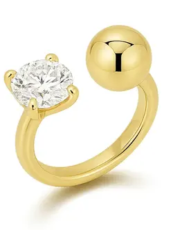 BILLION AVENUE Ball Diamond Ring Gold