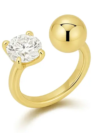 BILLION AVENUE Ball Diamond Ring Gold