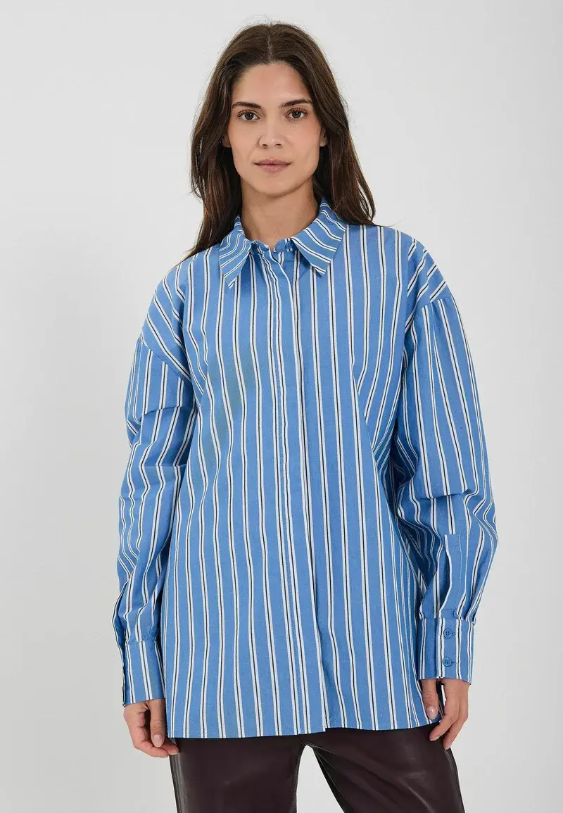 NORR Maloa Shirt Blue Stripes