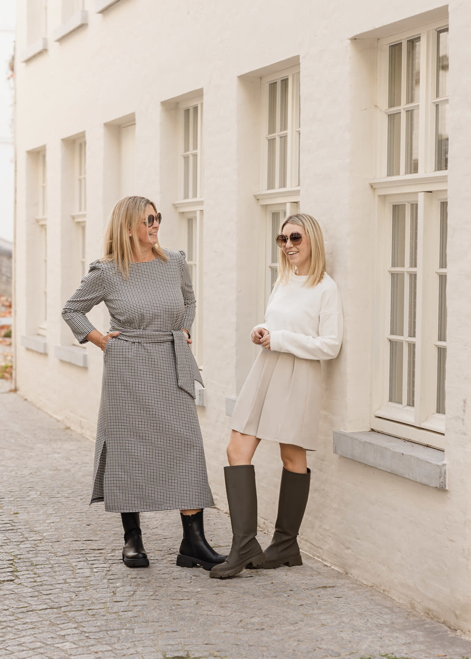 Roma Dress Long Carreaux