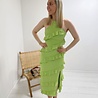 Katy Ruffle Midaxi Dress- Apple Green Katy Ruffle Midaxi Dress- Apple Green