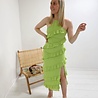 Katy Ruffle Midaxi Dress- Apple Green Katy Ruffle Midaxi Dress- Apple Green