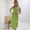 Katy Ruffle Midaxi Dress- Apple Green Katy Ruffle Midaxi Dress- Apple Green
