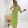 Katy Ruffle Midaxi Dress- Apple Green Katy Ruffle Midaxi Dress- Apple Green