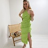 Katy Ruffle Midaxi Dress- Apple Green Katy Ruffle Midaxi Dress- Apple Green