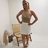 Drew Slit Mini Skirt Cream Drew Slit Mini Skirt Cream