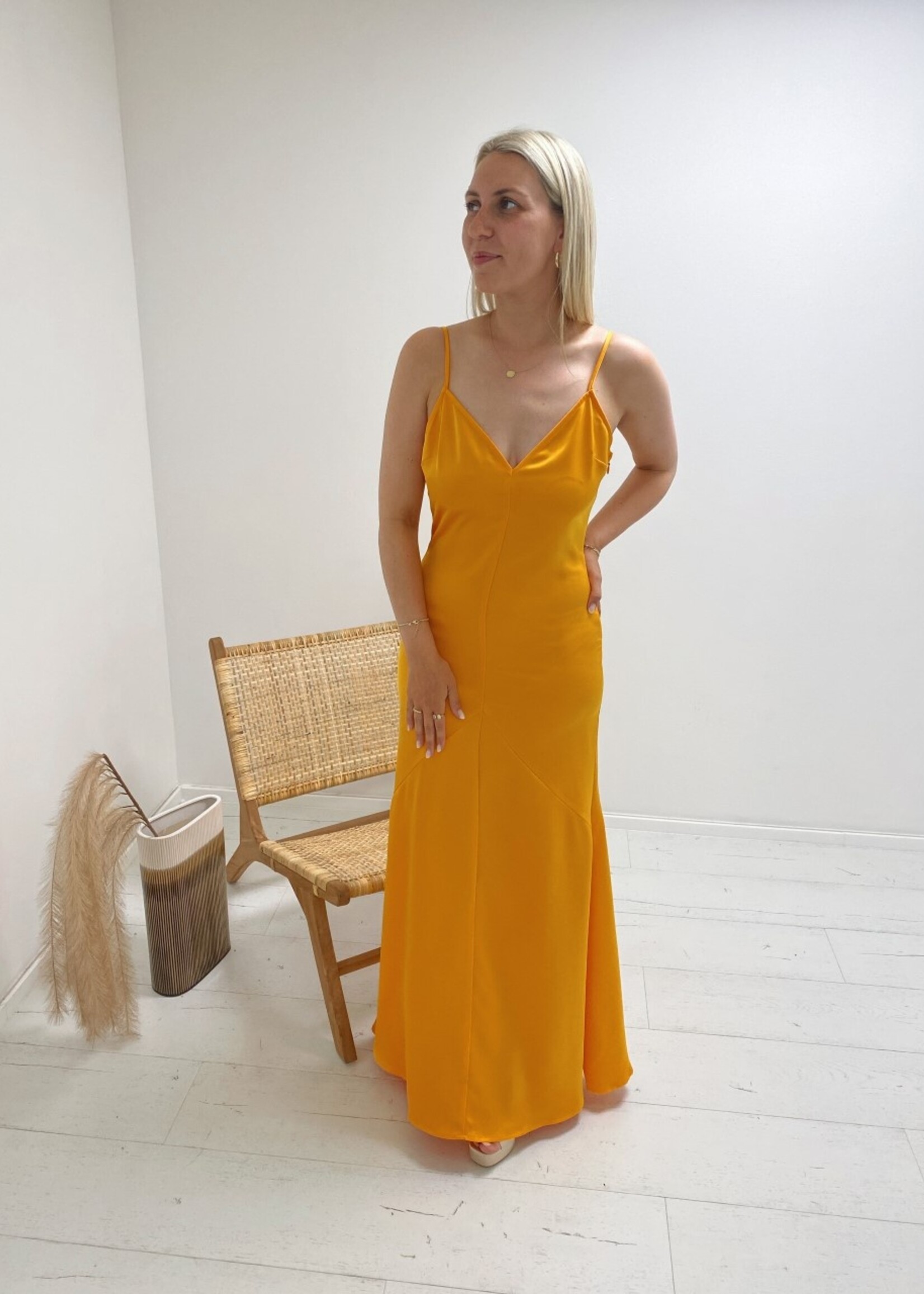 Bree Strappy Maxi Dress Tangerine