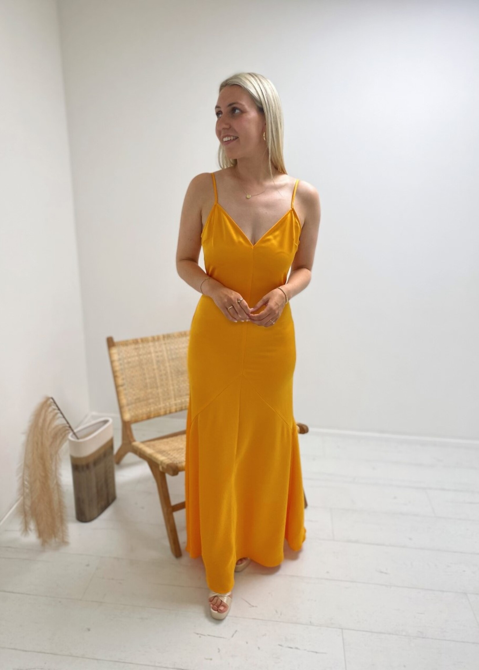 Bree Strappy Maxi Dress Tangerine