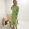 Ronnie Satin Wrap Dress Apple Green Ronnie Satin Wrap Dress Apple Green