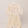 Rosie Heart Crop Sweater Crème Rosie Heart Crop Sweater Crème