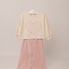 Rosie Heart Crop Sweater Crème Rosie Heart Crop Sweater Crème