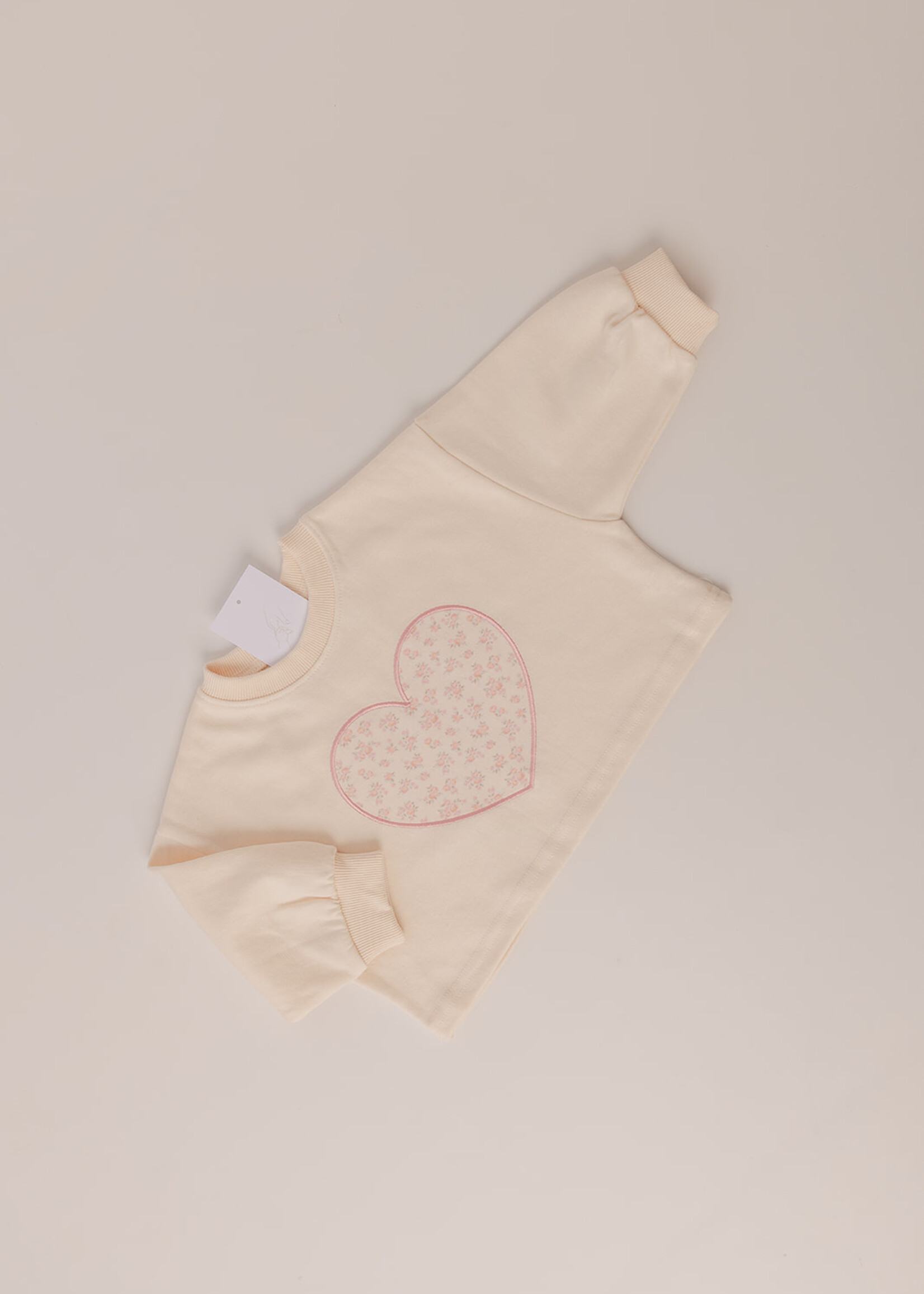 Rosie Heart Crop Sweater Crème