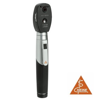 Heine Mini 3000 ophthalmoscoop - XHL Xenon verlichting - Zwart