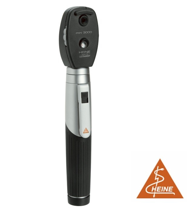 Heine Mini 3000 ophthalmoscoop - XHL Xenon verlichting - Zwart