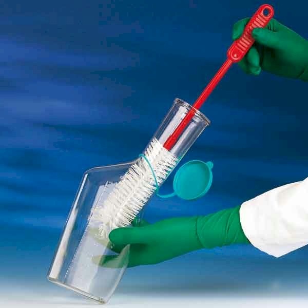 Transparante urinefles met borstel - Urinaal met deksel, foto 2 van 2