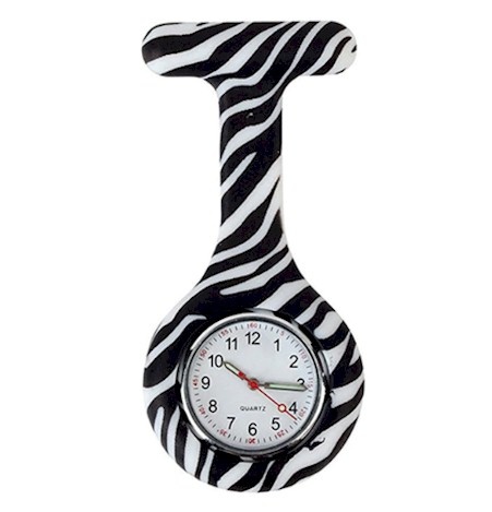 Verpleegstershorloge Siliconen met zebraprint