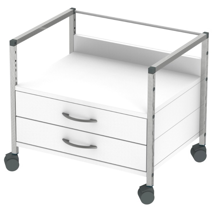 Haeberle Instrumentenwagen Variocar Viva 60 verlaagd model met verlaagd bovenblad, 520 mm hoog