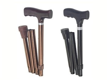 Opvouwbare wandelstok contour handgreep