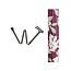 Opvouwbare wandelstok bloemenprint bordeaux contour