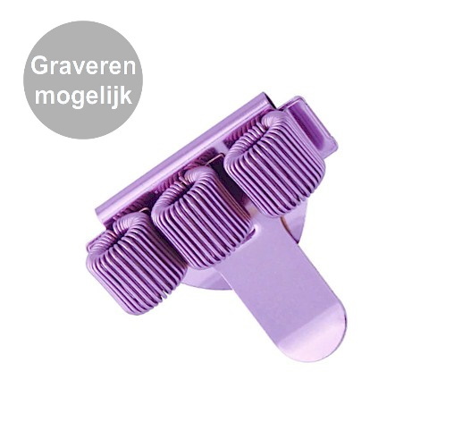 Pennenhouder metaal lila metallic