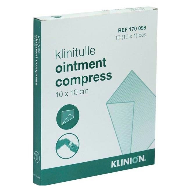 Klinion Klinitulle Zalfgaas 10x10cm