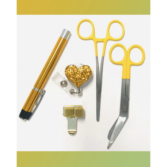 I love Yellow set: verbandschaar, kocher, penlight, penhouder + badgehouder