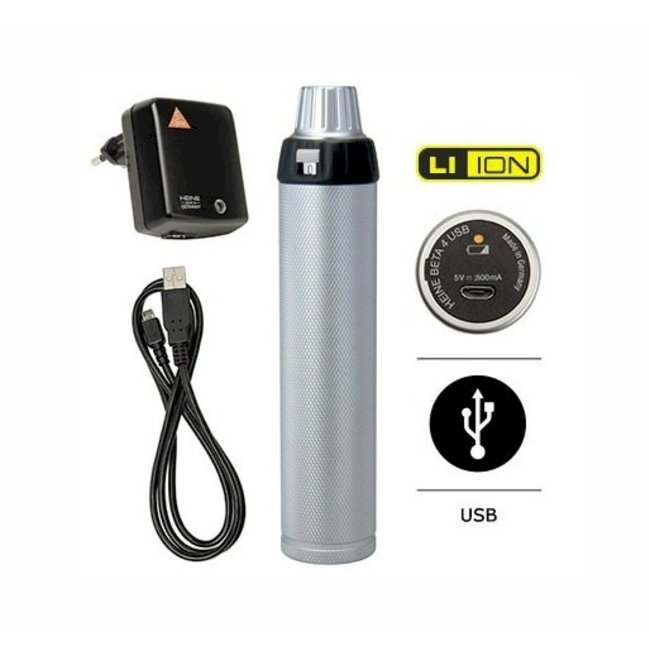 Heine BETA 4 USB Accuhandvat 3,5V – Complete Set met Oplader