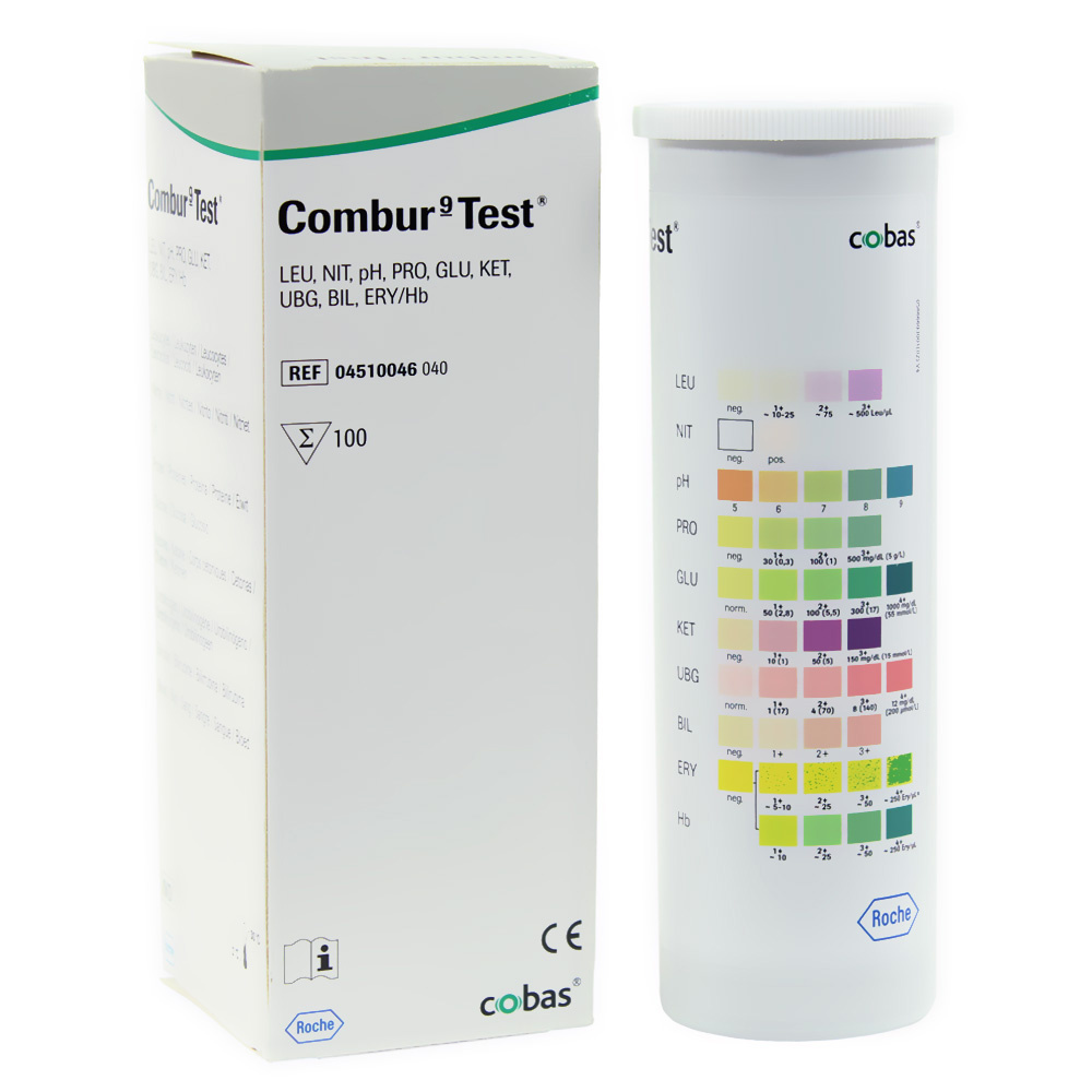 Roche Combur 9 urineteststrips voor de bepaling van 9 urineparameters