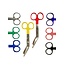 Satillo Verbandschaar gekleurd handvat – 14 cm, A+ kwaliteit, diverse kleuren, optioneel met gravering